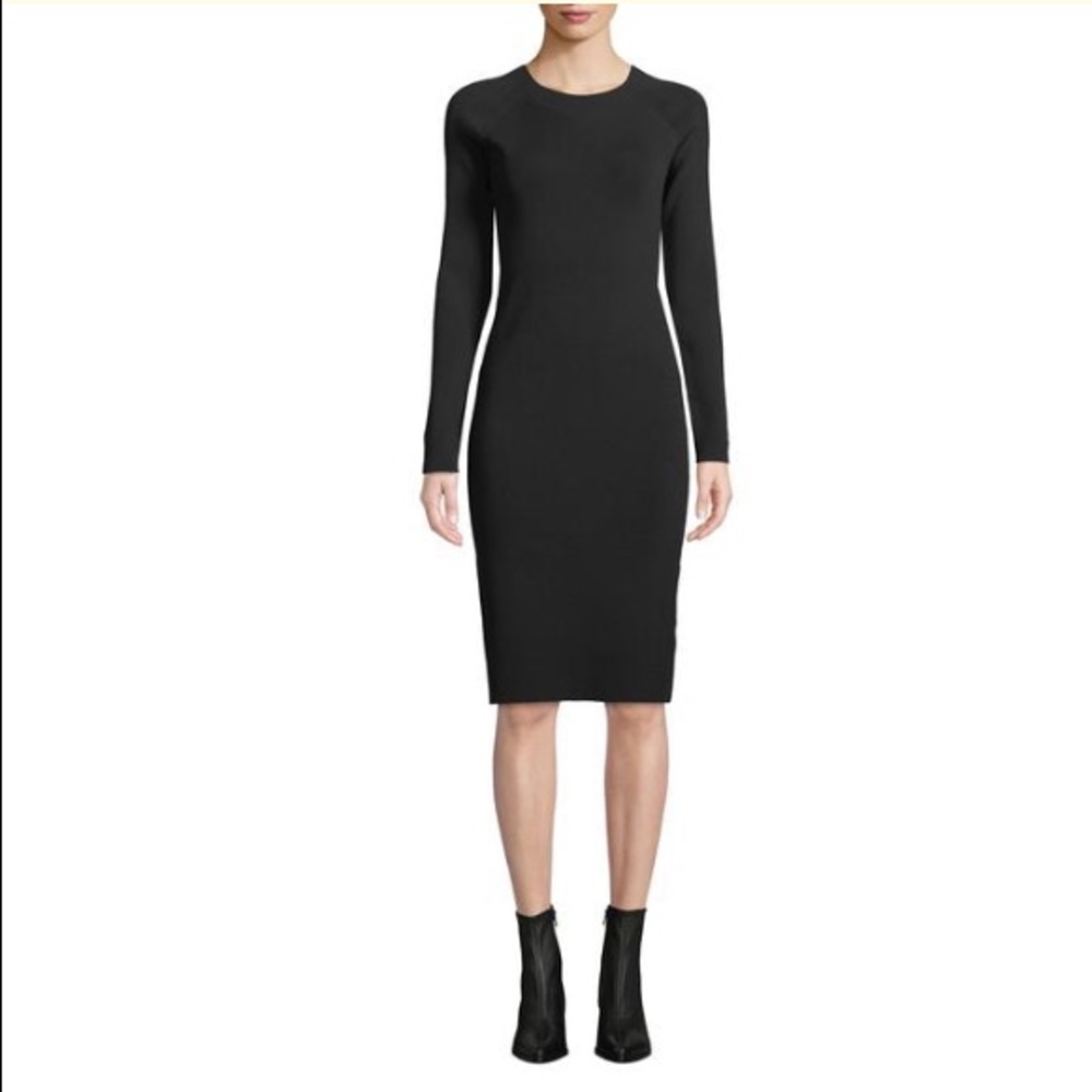 Vince Angie ribbed body con dress